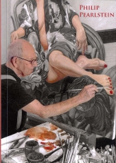 Cover photo for the book showing Philip Pearlstein Painting